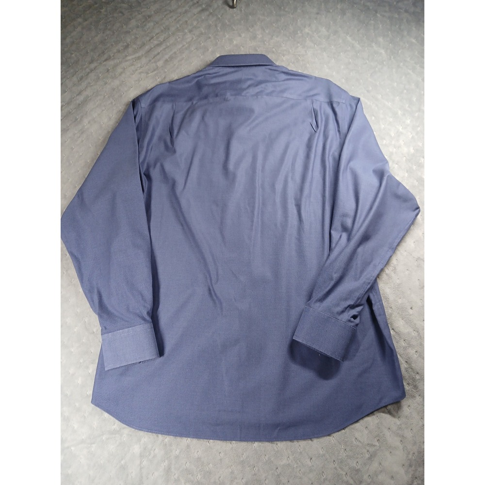 Charles Tyrwhitt Dress Shirt Mens 18 37 2XL Classic Fit Non-Iron Royal Blue - Picture 6 of 6
